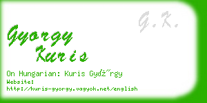 gyorgy kuris business card